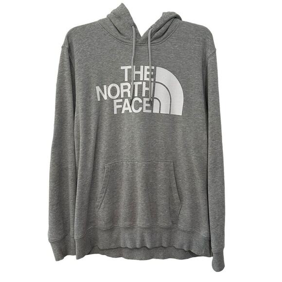 The North Face Men's Half Dome Logo Hoodie Gray Size Large Pullover - Picture 1 of 8